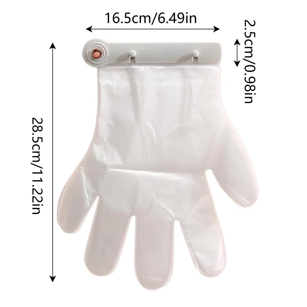 Kitchen Wall Mounted Disposable Gloves Dispenser Punch-Free Gloves Clip Cabinet Glove Storage Holder Kitchen Organizer