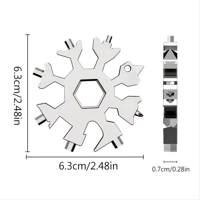 Portable EDC Multifunction Torque Snowflake Wrench Alloy Steel Hexagonal Universal 18 in 1 Octagonal Screwdriver Household Tool