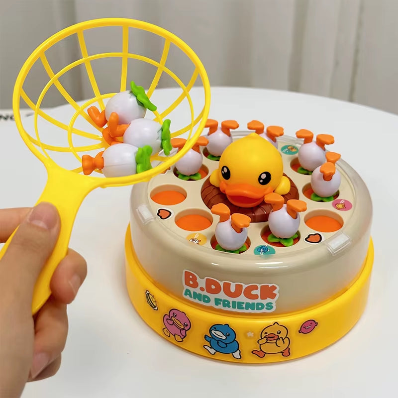 Kid Montessori Launch Duck Cartoon Flying Duck Catching Funny Toy Development Sensory Interaction1 2 Players Game Puzzle Toy