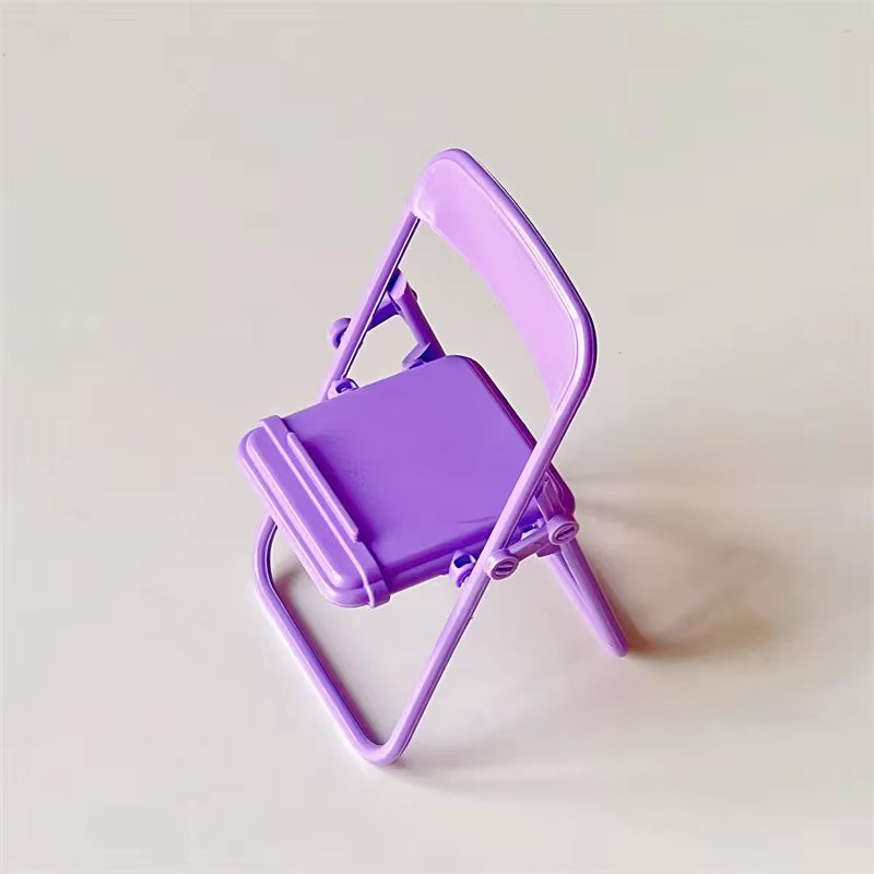 Foldable Lazy Mobile Phone Holder Cute Sweet Creative Desktop Mini Chair Stand Can Be Used as Decorative Ornaments