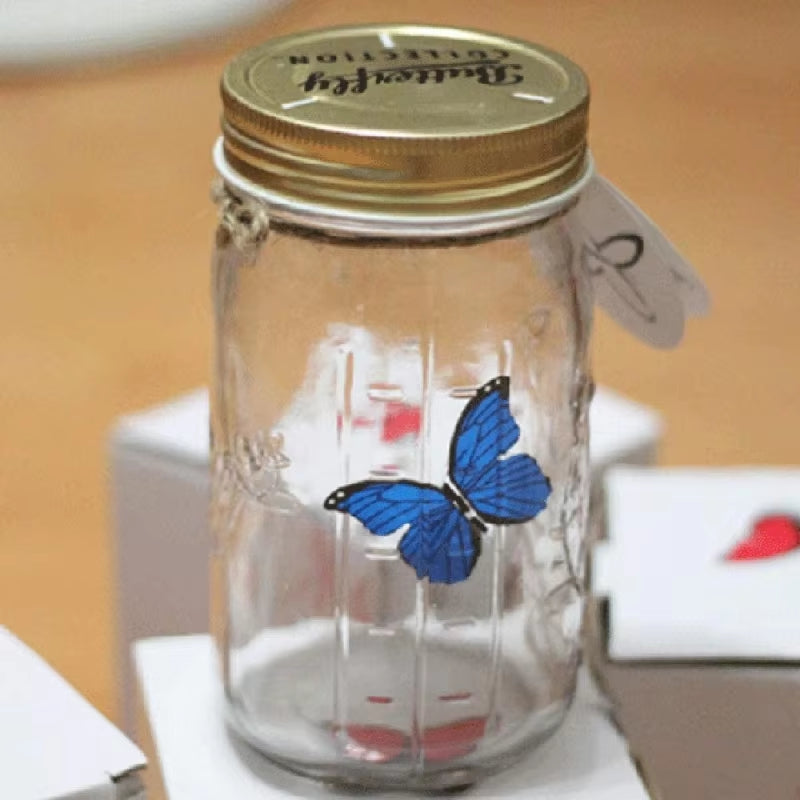 1PC LED Animated Butterfly in a Jar Fluttering Amazing Collection Battery Operated