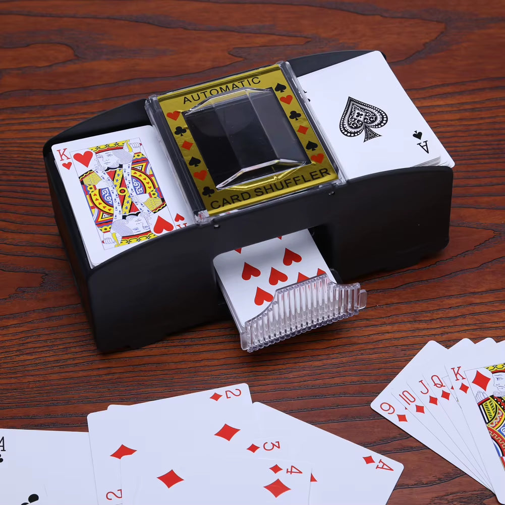 Automatic Card Shuffling Machin Board Game Hand Cranked Playing Card Shuffler Machine Funny Family Game Club Robot Card Shuffler