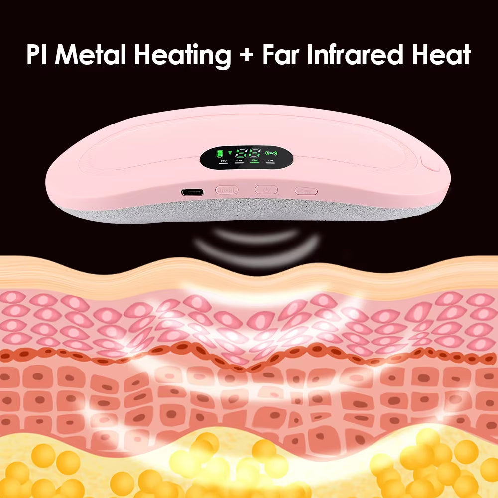 Lady Menstrual Heating Pad Warm Palace Belt Relieve Menstrual Hot Compress Massager Uterus Cold Dysmenorrhea Relieving Belt