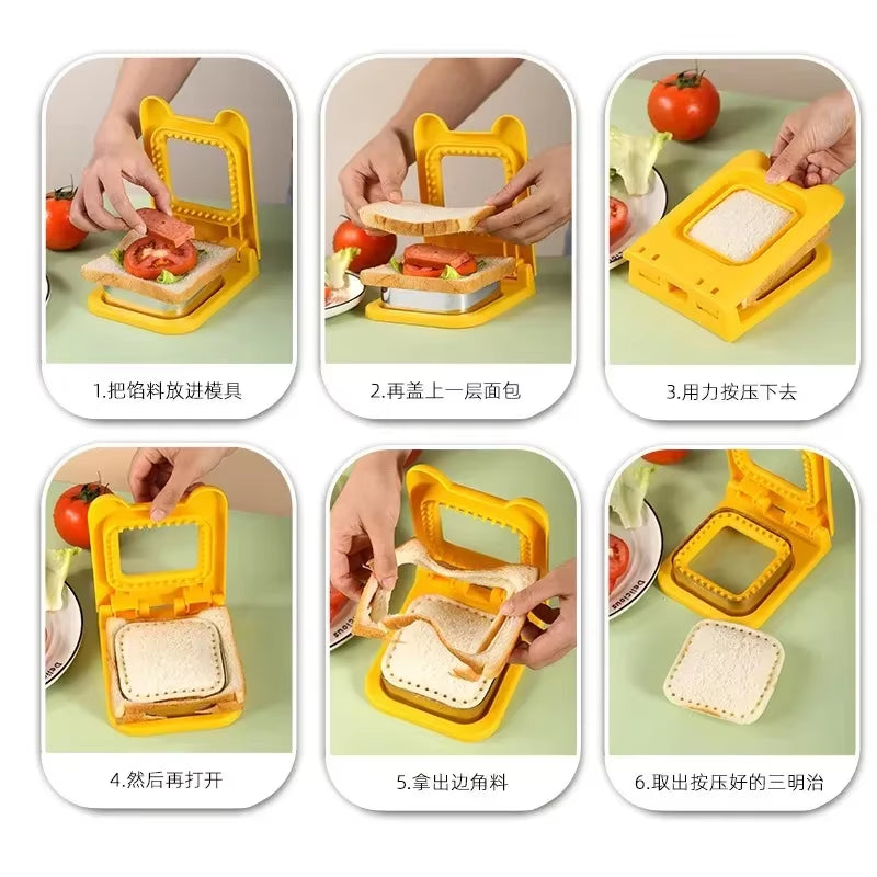 Sandwich Cookie Cutter Breakfast Sandwich Maker Bread Mold Toast Bread Cutting Die Breakfast Dessert DIY Tool Kitchen Gadgets