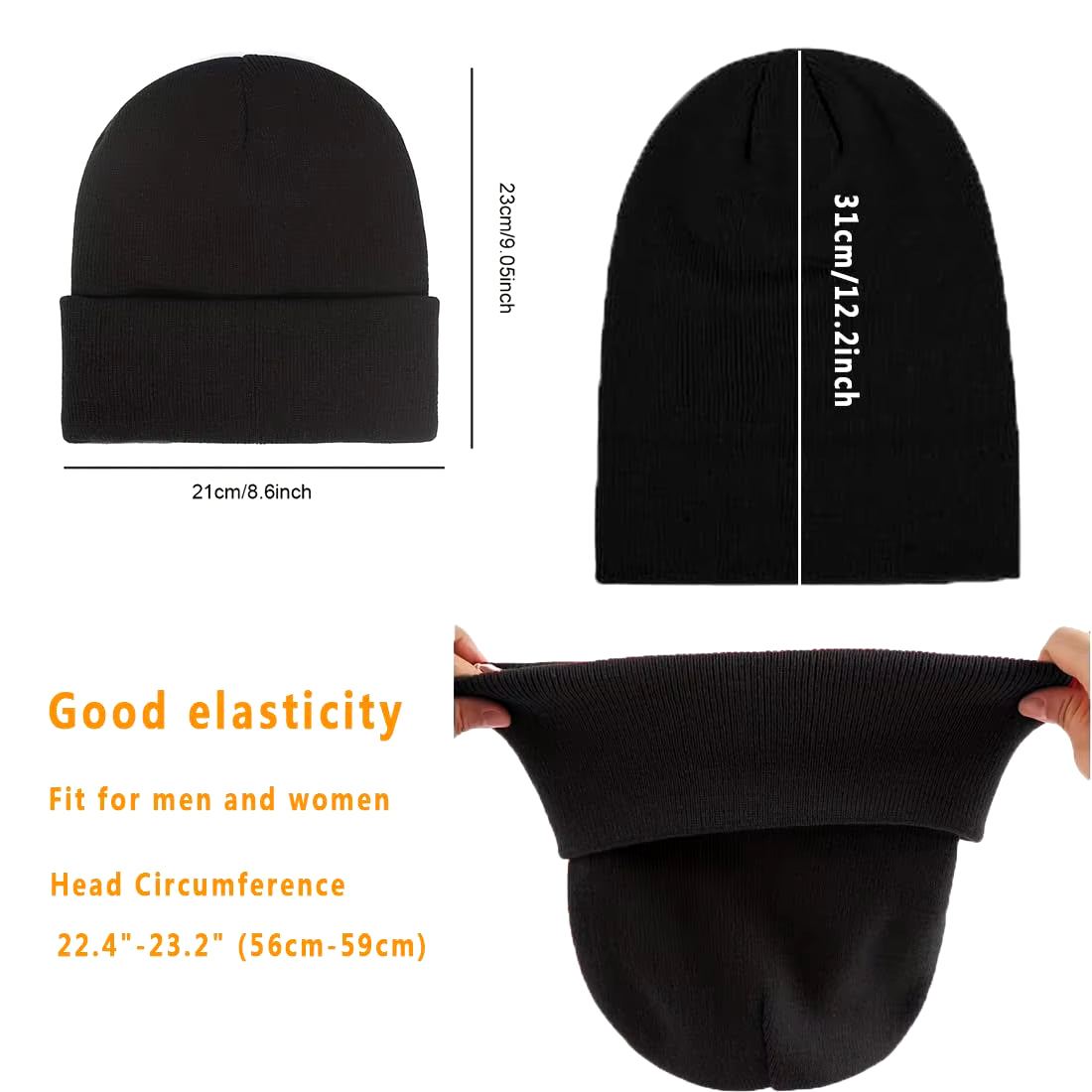 Satin Lined anti Static Beanie for Women Winter No Static 2 Layer Knitted Hat Silk Satin Bonnet Hair Cover Sleep Cap Skiskullies