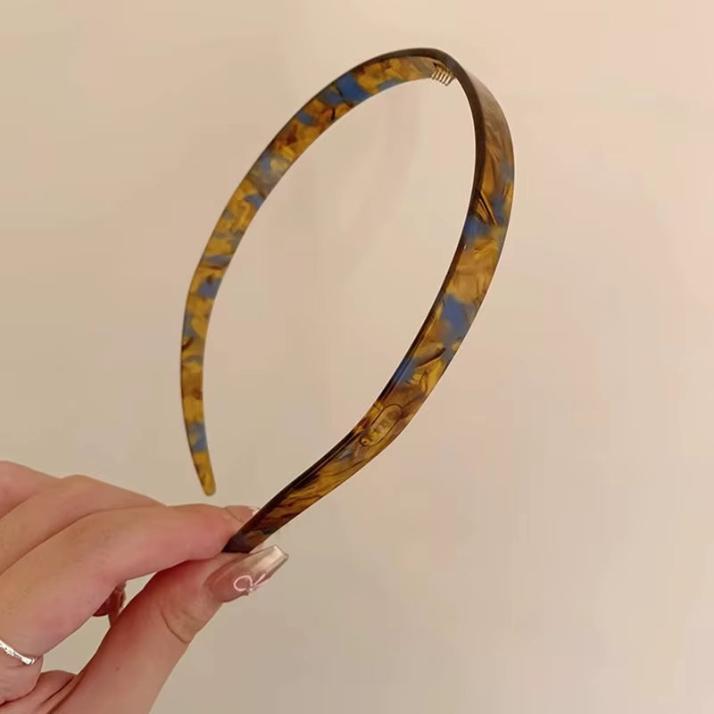 New Luxury Acetic Acid Print Hairbands for Women Sweet Hair Ornament Premium Sense Headband Hair Hoop Fashion Hair Accessories