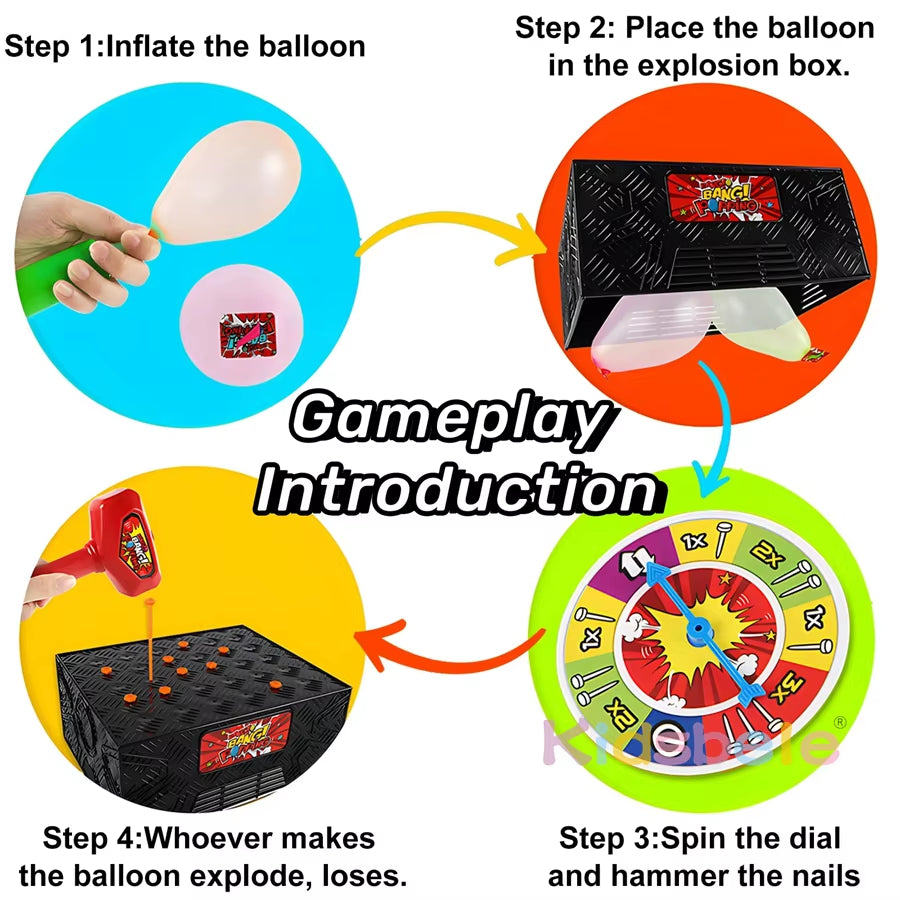 Wack a Balloon Game Blast Box Balloon Game Desktop Board Games for Family Party