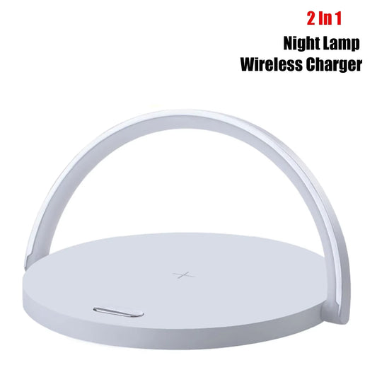 Multifuction Wireless Charger Bluetooth Speaker for Iphone 14 15 Wooden Table Lamp High Power Charging Light Speaker Bluetooth