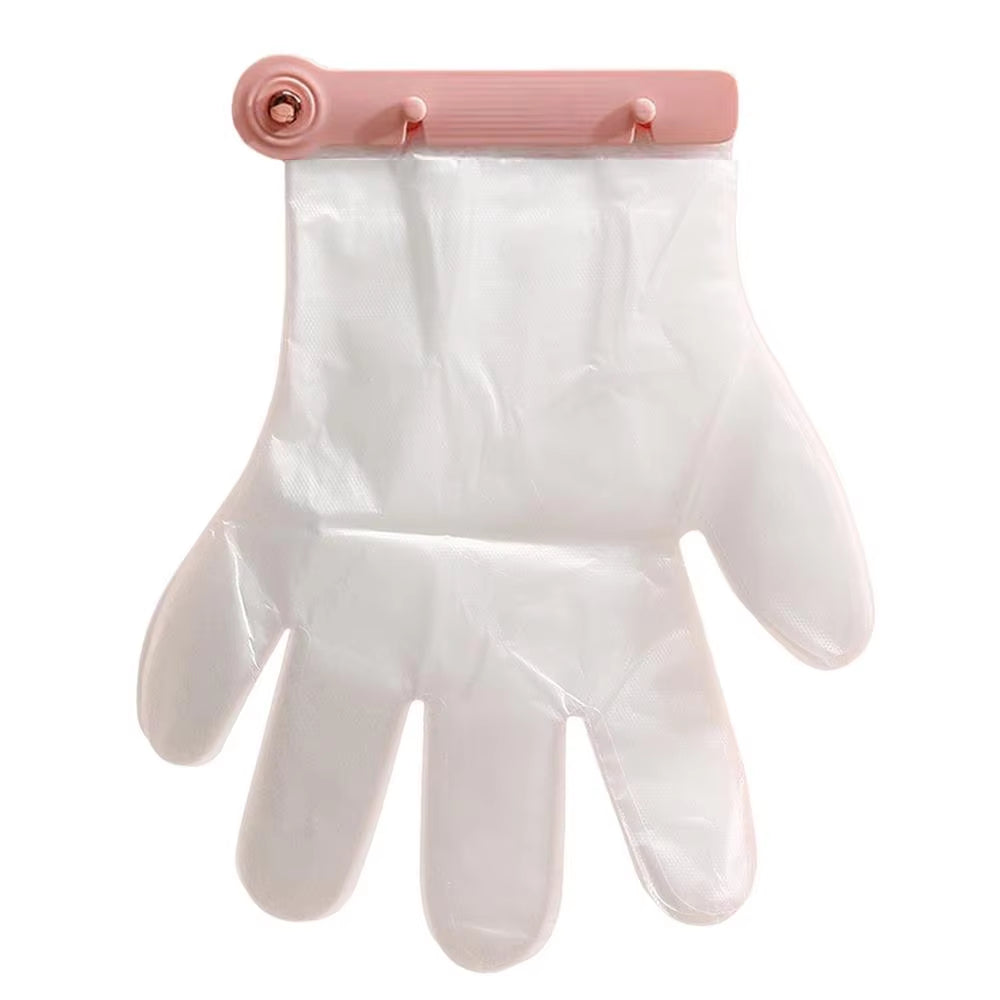 Kitchen Wall Mounted Disposable Gloves Dispenser Punch-Free Gloves Clip Cabinet Glove Storage Holder Kitchen Organizer