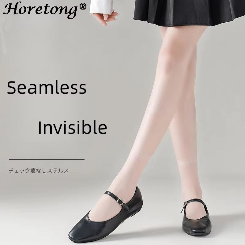 10 Pairs and 5 Pairs Summer Ultra Thin Middle Tube Socks Transparent Silicone Non-Slip Invisible Socks for Women 2024