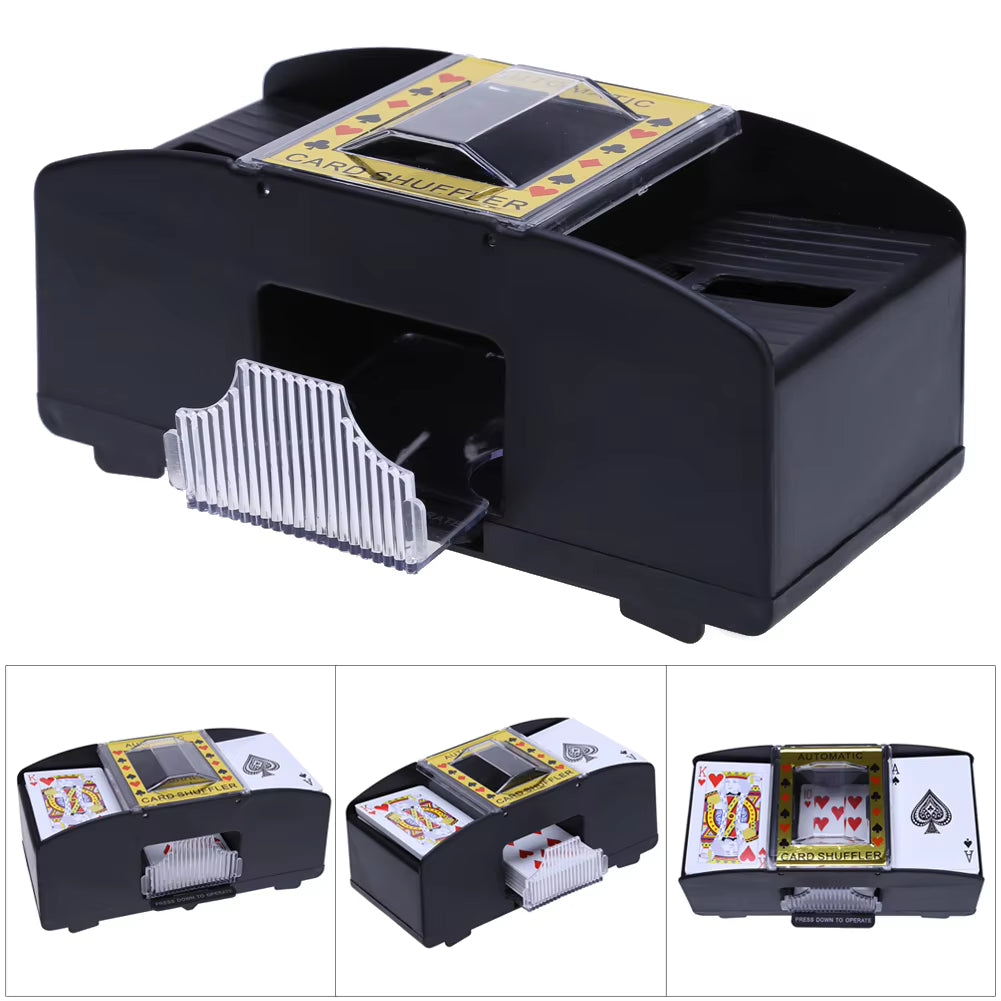 Automatic Card Shuffling Machin Board Game Hand Cranked Playing Card Shuffler Machine Funny Family Game Club Robot Card Shuffler