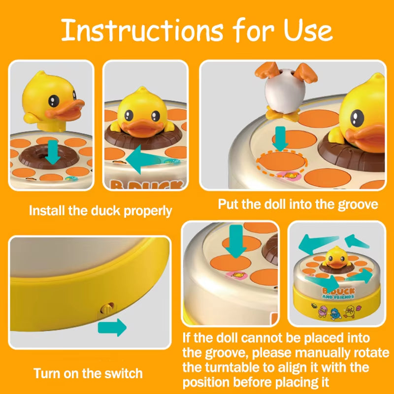 Kid Montessori Launch Duck Cartoon Flying Duck Catching Funny Toy Development Sensory Interaction1 2 Players Game Puzzle Toy