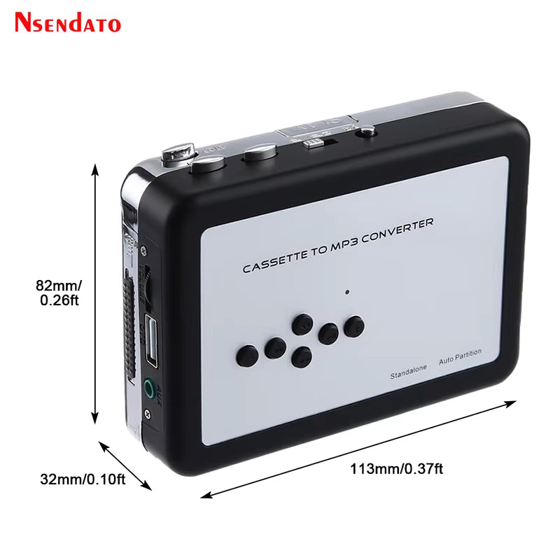 Ezcap 231 USB Cassette Tape Music Audio Player to MP3 Converter Tapes Cassette Player Recorder save MP3 File to USB Flash/Usb